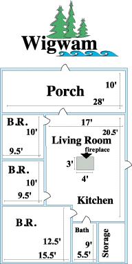 floor plan for wigwam cabin